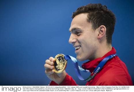 GUY James GBR gold medal Swimming - Men s 200m freestyle final Day 12 04 08 2015 XVI FINA World Championships Aquatics Swimming Kazan Tatarstan July 24 - Aug. 9 2015 giorgioxperottino