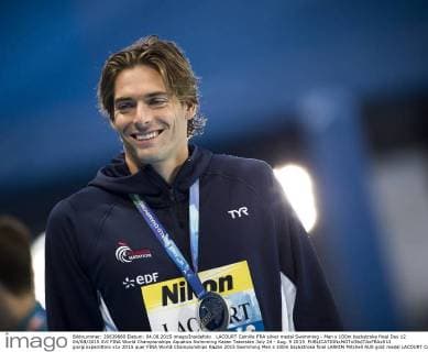 LACOURT Camille FRA silver medal Swimming - Men s 100m backstroke final Day 12 04 08 2015 XVI FINA World Championships Aquatics Swimming Kazan Tatarstan July 24 - Aug. 9 2015 giorgioxperottino