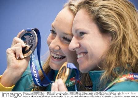 SEEBOHM Emily AUS gold medal ad WILSON Madison AUS silver medal Swimming - Women s 100m backstroke final Day 12 04 08 2015 XVI FINA World Championships Aquatics Swimming Kazan Tatarstan July 24 - Aug. 9 2015 giorgioxperottino