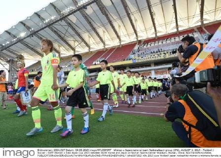 Women s Japan national team Nationalteam group (JPN), AUGUST 4, 2015 - Football Soccer : EAFF Women s East Asian Cup 2015 between Sorth Korea and Japan at Wuhan Sports Center Stadium, Wuhan, China. NoxThirdxPartyxSales  (dlra007292)