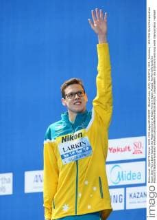 Mitchell Larkin (AUS), AUGUST 4, 2015 - Swimming : 16th FINA World Championships Kazan 2015 Men s 100m Backstroke Medal Ceremony at Kazan Arena in Kazan, Russia. NoxThirdxPartyxSales  (umqa026690)