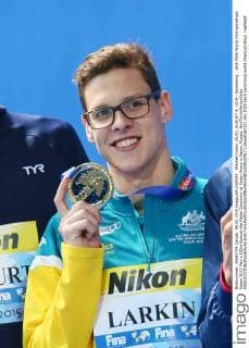 Mitchell Larkin (AUS), AUGUST 4, 2015 - Swimming : 16th FINA World Championships Kazan 2015 Men s 100m Backstroke Medal Ceremony at Kazan Arena in Kazan, Russia. NoxThirdxPartyxSales  (umqa026710)
