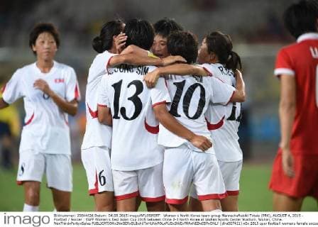 Women s North Korea team group Mannschaftsbild Totale (PRK), AUGUST 4, 2015 - Football Soccer : EAFF Women s East Asian Cup 2015 between China 2-3 North Korea at Wuhan Sports Center Stadium, Wuhan, China. NoxThirdxPartyxSales  (dlra007421)