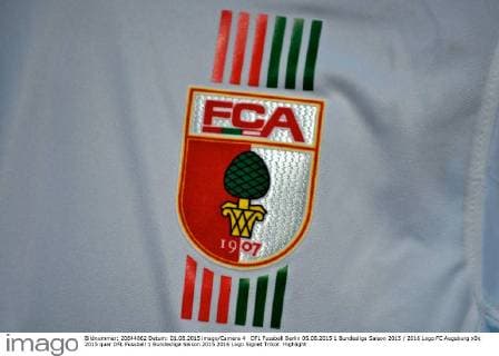 DFL Fussball Berlin 05.08.2015 1 Bundesliga Saison 2015 2016 Logo FC Augsburg