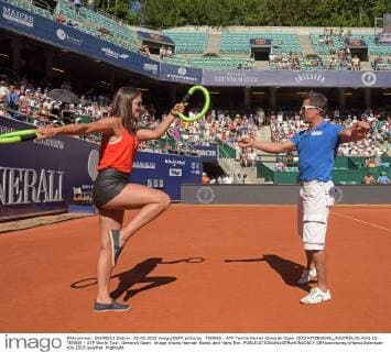 TENNIS - ATP Tennis Herren Generali Open 2015 KITZBUEHEL,AUSTRIA,05.AUG.15 - TENNIS - ATP World Tour, Generali Open. Image shows Hannah Koeck and Hans Enn. GEPAxpictures xHansxOsterauer