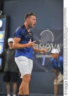 Aug. 4, 2015 - Washington, D.C, U.S - JACK SOCK of the United States plays against Ruben Bemelmans of Belgium at Day 2 of the Citi Open at the Rock Creek Tennis Center in Washington, D.C. Jack Sock at the 2015 Citi Open in Washington D.C. - ZUMAg196