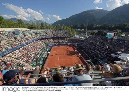 TENNIS - ATP Tennis Herren Generali Open 2015 KITZBUEHEL,AUSTRIA,05.AUG.15 - TENNIS - ATP World Tour, Generali Open. Image shows an overview from the center court. GEPAxpictures xHansxOsterauer