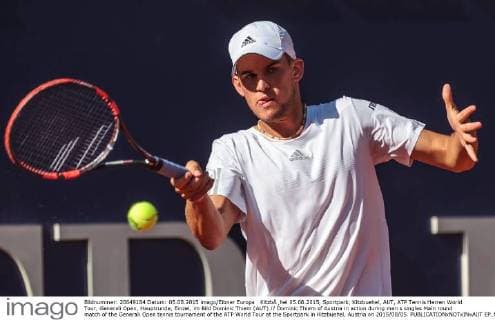 KitzbÂ¸hel 05.08.2015, Sportpark, Kitzbuehel, AUT, ATP Tennis Herren World Tour, Generali Open, Hauptrunde, Einzel, im Bild Dominic Thiem (AUT) Dominic Thiem of Austria in action during men s singles Main round match of the Generali Open tennis tournament of the ATP World Tour at the Sportpark in Kitzbuehel, Austria on 2015 08 05.  EP_fei  