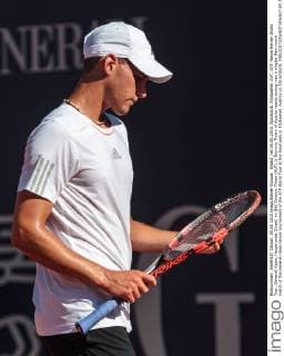 KitzbÂ¸hel 05.08.2015, Sportpark, Kitzbuehel, AUT, ATP Tennis Herren World Tour, Generali Open, Hauptrunde, Einzel, im Bild Dominic Thiem (AUT) Dominic Thiem of Austria reacts during men s singles Main round match of the Generali Open tennis tournament of the ATP World Tour at the Sportpark in Kitzbuehel, Austria on 2015 08 05.  EP_fei  