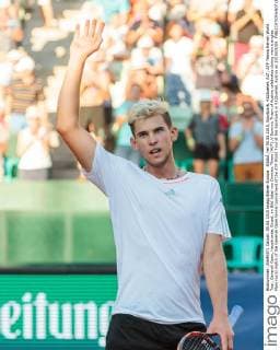 KitzbÂ¸hel 05.08.2015, Sportpark, Kitzbuehel, AUT, ATP Tennis Herren World Tour, Generali Open, Hauptrunde, Einzel, im Bild Jubel von Dominic Thiem (AUT) Dominic Thiem of Austria celebrates during men s singles Main round match of the Generali Open tennis tournament of the ATP World Tour at the Sportpark in Kitzbuehel, Austria on 2015 08 05.  EP_fei  