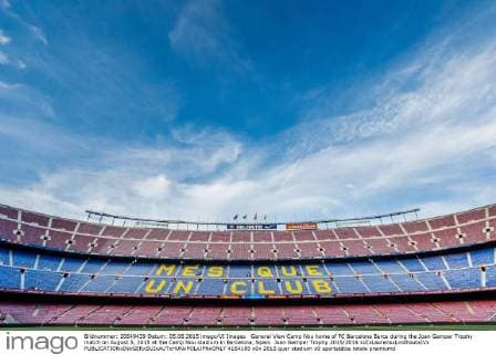 General View Camp Nou home of FC Barcelona Barca during the Joan Gamper Trophy match on August 5, 2015 at the Camp Nou stadium in Barcelona, Spain. Joan Gamper Trophy 2015 2016 xVIxLaurensxLindhoutxIVx 4164185