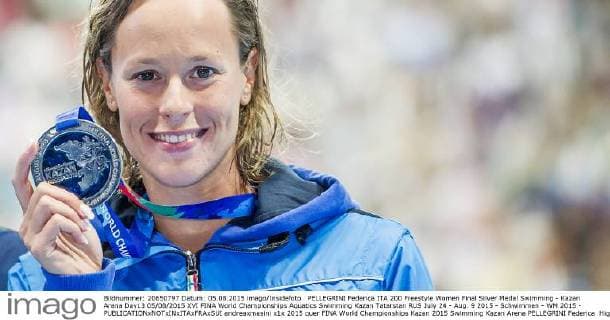 PELLEGRINI Federica ITA 200 Freestyle Women Final Silver Medal Swimming - Kazan Arena Day13 05 08 2015 XVI FINA World Championships Aquatics Swimming Kazan Tatarstan RUS July 24 - Aug. 9 2015 - Schwimmen - WM 2015 - andreaxmasini