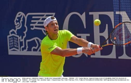 TENNIS - ATP Tennis Herren Generali Open 2015 KITZBUEHEL,AUSTRIA,06.AUG.15 - TENNIS - ATP World Tour, Generali Open. Image shows Paul-Henri Mathieu (FRA). GEPAxpictures xHansxOsterauer