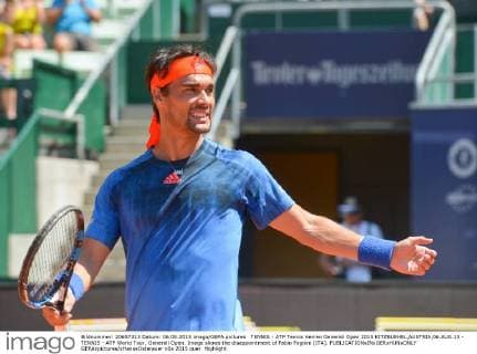 TENNIS - ATP Tennis Herren Generali Open 2015 KITZBUEHEL,AUSTRIA,06.AUG.15 - TENNIS - ATP World Tour, Generali Open. Image shows the disappointment of Fabio Fognini (ITA). GEPAxpictures xHansxOsterauer