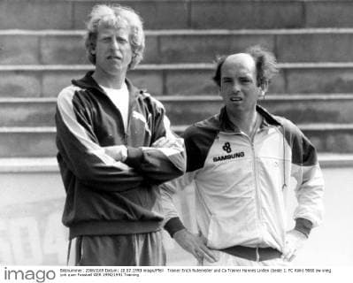 Trainer Erich Rutemöller und Co Trainer Hannes Linßen (beide 1. FC Köln)