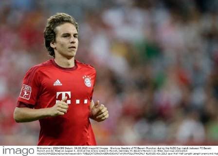 Gianluca Gaudino of FC Bayern Munchen during the AUDI Cup match between FC Bayern Munich and AC Milan on August 4, 2015 at the Allianz Arena in Munich, Germany FC Bayern Munich v AC Milan Audi Cup 2015 2016 xVIxVIxIMAGESx xEricxVerhoevenxIVx 4169180