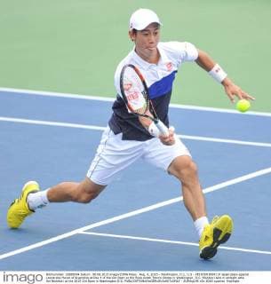 Aug. 6, 2015 - Washington, D.C, U.S - KEI NISHIKORI of Japan plays against Leonardoa Mayer of Argentina at Day 4 of the Citi Open at the Rock Creek Tennis Center in Washington, D.C. Nishikori won in straight sets. Kei Nishikori at the 2015 Citi Open in Washington D.C. - ZUMAg196