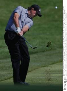 Aug. 7, 2015 - Akron, OH, USA - Phil Mickelson hits his second shot on the 10th hole during the second round of the World Golf Championships-Bridgestone Invitational at Firestone County Club on Friday, Aug. 7, 2015, in Akron, Ohio. Bridgestone Invitational second round - ZUMAm67_