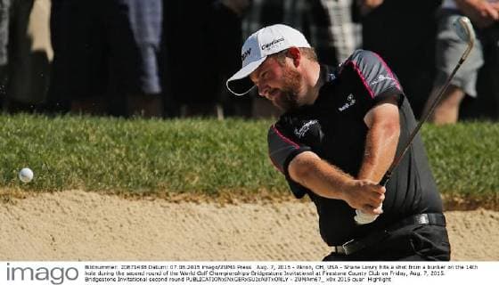 Aug. 7, 2015 - Akron, OH, USA - Shane Lowry hits a shot from a bunker on the 14th hole during the second round of the World Golf Championships-Bridgestone Invitational at Firestone County Club on Friday, Aug. 7, 2015. Bridgestone Invitational second round - ZUMAm67_