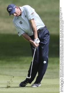 Aug. 7, 2015 - Akron, OH, USA - Jim Furyk hits a fairway shot on the 4th hole during the second round of the World Golf Championships-Bridgestone Invitational at Firestone County Club on Friday, Aug. 7, 2015. Bridgestone Invitational second round - ZUMAm67_