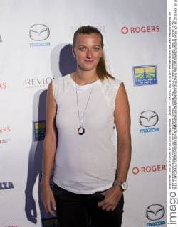 (150808) -- TORONTO, Aug. 8, 2015 -- Petra Kvitova of the Czech Republic attends the draw ceremony of the 2015 Rogers Cup women s singles in Toronto, Canada, Aug. 7, 2015. The tournament will take place in Toronto on Aug. 8-16. ) (SP)CANADA-TORONTO-ROGERS CUP-WOMEN S SINGLES-DRAW CEREMONY ZouxZheng 