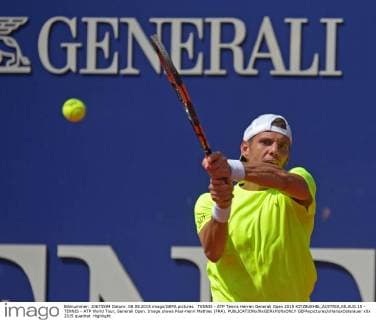 TENNIS - ATP Tennis Herren Generali Open 2015 KITZBUEHEL,AUSTRIA,08.AUG.15 - TENNIS - ATP World Tour, Generali Open. Image shows Paul-Henri Mathieu (FRA). GEPAxpictures xHansxOsterauer
