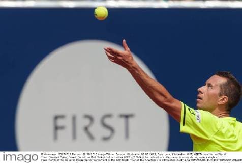 Kitzbuehel 08.08.2015, Sportpark, Kitzbuehel, AUT, ATP Tennis Herren World Tour, Generali Open, Finale, Einzel, im Bild Philipp Kohlschreiber (GER) Philipp Kohlschreiber of Germany in action during men s singles Final match of the Generali Open tennis tournament of the ATP World Tour at the Sportpark in Kitzbuehel, Austria on 2015 08 08.  EX_JFK  
