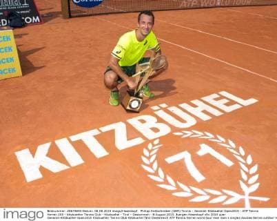 Philipp Kohlschreiber (GER) Tennis - Generali-Kitzbuehel-Open2015 - ATP Tennis Herren 250 - Kitzbuehler Tennis Club - Kitzbuehel - Tirol - Oesterreich - 8 August 2015. Juergen Hasenkopf