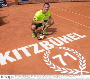 Philipp Kohlschreiber (GER) Tennis - Generali-Kitzbuehel-Open2015 - ATP Tennis Herren 250 - Kitzbuehler Tennis Club - Kitzbuehel - Tirol - Oesterreich - 8 August 2015. Juergen Hasenkopf