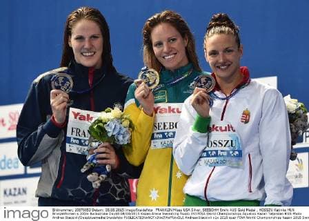 FRANKLIN Missy USA Silver, SEEBOHM Emily AUS Gold Medal , HOSSZU Katinka HUN BronzeWomen s 200m Backstroke Day16 08 08 2015 Kazan Arena Swimming Nuoto XVI FINA World Championships Aquatics Kazan Tatarstan RUS Photo Andrea Staccioli Deepbluemedia Insidefoto AndreaxStaccioli