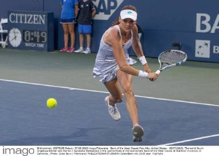 Bank of the West Classic Palo Alto, United States - 08 07 2015: The world No.14 Angelique Kerber won the No.7 Agnieszka Radwanska in the quarterfinals of the tournament Bank of the West Classic at Stanford University in California. (Photo: Celso Bayo FotoArena)  CelsoxBayo