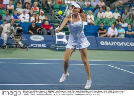 Bank of the West Classic Palo Alto, United States - 08 07 2015: The world No.14 Angelique Kerber won the No.7 Agnieszka Radwanska in the quarterfinals of the tournament Bank of the West Classic at Stanford University in California. (Photo: Celso Bayo FotoArena)  CelsoxBayo