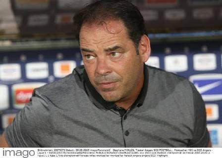 Stephane MOULIN, Trainer Angers SCO FOOTBALL : Montpellier HSC vs SCO Angers - Ligue 1 - 08 08 2015 RichardGosselin Panoramic 