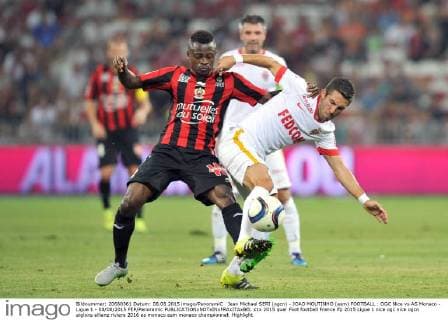 Jean Michael SERI (ogcn) - JOAO MOUTINHO (asm) FOOTBALL : OGC Nice vs AS Monaco - Ligue 1 - 08 08 2015 FEP Panoramic 