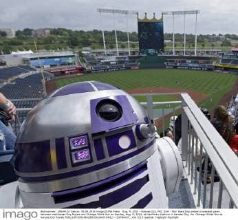 Aug. 9, 2015 - Kansas City, MO, USA - Star Wars Day before a baseball game between the Kansas City Royals and Chicago White Sox on Sunday, Aug. 9, 2015, at Kauffman Stadium in Kansas City, Mo. Chicago White Sox at Kansas City Royals - ZUMAm67_