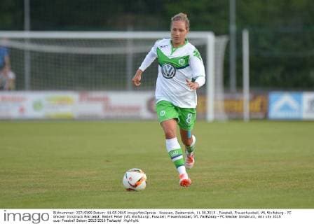 Koessen, Oesterreich, 11.08.2015 - Fussball, Frauenfussball, VfL Wolfsburg - FC Wacker Innsbruck Bild zeigt: Babett Peter (VfL Wolfsburg), Fussball, Frauenfussball, VfL Wolfsburg - FC Wacker Innsbruck, xklx