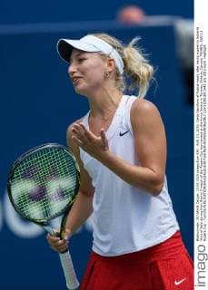 AUG 13, 2015: Daria Gavrilova of Russia reacts after losing a point to Roberta Vinci of Italy during their Round 3 match of the Rogers Cup tournament at the Aviva Centre in Toronto, Ontario, Canada. TENNIS: AUG 13 Rogers Cup - Toronto Icon150813011541 EDITORIAL USE ONLY