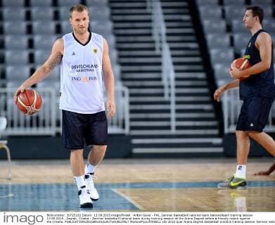 Anton Gavel - PXL_German basketball national team Nationalteam training session 13.08.2015., Zagreb, Croatia - German basketball national team during training session at the Arena Zagreb before a friendly match against the Croatia.  MarkoxPrpic PIXSELL