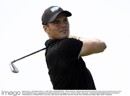 Martin Kaymer watches his tee shot on the third hole during the first round of the 97th PGA Golf Herren Championship at Whistling Straits on August 13, 2015 in Kohler, Wisconsin.  FPX2015081311 FRANKxPOLICH