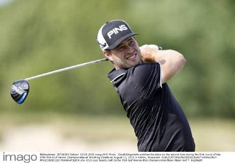 David LIngmerth watches his drive on the second hole during the first round of the 97th PGA Golf Herren Championship at Whistling Straits on August 13, 2015 in Kohler, Wisconsin.  FPX2015081320 FRANKxPOLICH