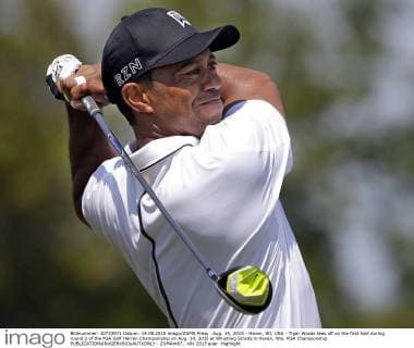 Aug. 14, 2015 - Haven, WI, USA - Tiger Woods tees off on the first hold during round 2 of the PGA Golf Herren Championship on Aug. 14, 2015 at Whistling Straits in Haven, Wis. PGA Championship - ZUMAm67_