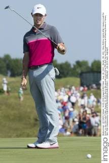 Aug. 14, 2015 - Haven, WI, USA - Rory McIlroy reacts after missing a putt for birdie on the 15th hole Friday, August 14, 2015 during the second round of the PGA Golf Herren Championship at Whistling Straits in Haven, Wis. PGA Championship - ZUMAm67_