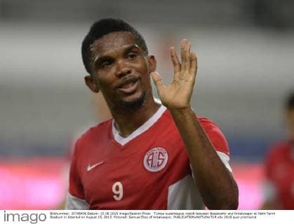Turkey superleague match between Basaksehir and Antalyaspor at Fatih Terim Stadium in Istanbul on August 15, 2015. Pictured: Samuel Etoo of Antalyaspor. 