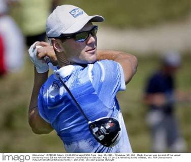Aug. 15, 2015 - Milwaukee, WI, USA - Martin Kaymer eyes his shot off the second tee during round 3of the PGA Golf Herren Championship on Saturday, Aug. 15, 2015 at Whistling Straits in Haven, Wis. PGA Championship - ZUMAm67_