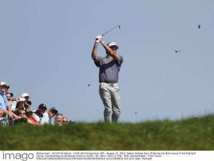 August 15, 2015: Bubba Watson tees off during the third round of the PGA Golf Herren Championship at Whistling Straits in Kohler, WI. GOLF: AUG 15 PGA - PGA Championship - Third Round Icon150814030 EDITORIAL USE ONLY