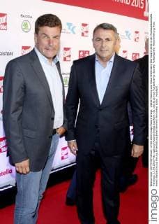 Dieter Hecking und Klaus Allofs beim Bild Award 2015 in der Fischauktionshalle. Hamburg, 17.08.2015 Foto:xgbrcix xFuturexImage