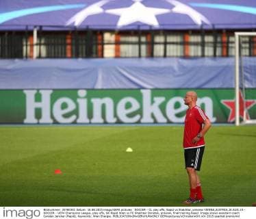 SOCCER - CL play offs, Rapid vs Shakhtar, preview VIENNA,AUSTRIA,18.AUG.15 - SOCCER - UEFA Champions League, play offs, SK Rapid Wien vs FC Shakhtar Donetsk, preview, final training Rapid. Image shows assistant coach Carsten Jancker (Rapid). Keywords: Wien Energie. GEPAxpictures xChristianxOrt