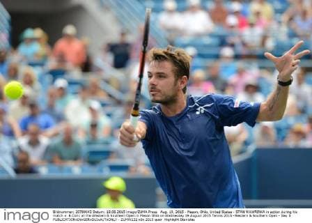 Aug. 19, 2015 - Mason, Ohio, United States - STAN WAWRINKA in action during his match v. B.Coric at the Western & Southern Open in Mason Ohio on Wednesday 19 August 2015 Tennis 2015 -Western & Southern Open - Day 3 - ZUMAl132
