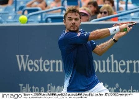 Aug. 19, 2015 - Mason, Ohio, United States - STAN WAWRINKA in action during his match v. B.Coric at the Western & Southern Open in Mason Ohio on Wednesday 19 August 2015 Tennis 2015 -Western & Southern Open - Day 3 - ZUMAl132