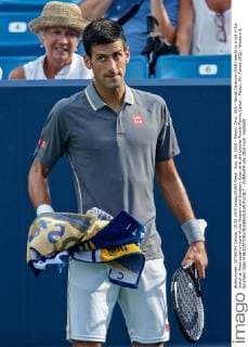 Aug. 19, 2015 - Mason, Ohio, USA - Novak Djokovic (SRB) reacts to a call in his match at Wednesday s round of the Western and Southern Open at at the Lindner Family Tennis Center , Mason, Oh. Tennis 2015 - Western & Southern Open - ZUMAs304